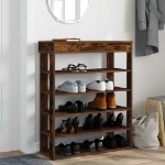 Scarpiera Rovere Fumo 80x30x98 cm in Legno Multistrato