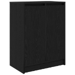 Scarpiera Rovere Nero 57x34x76 cm in Legno Multistrato