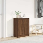 Scarpiera Rovere Marrone 57x34x76 cm in Legno Multistrato