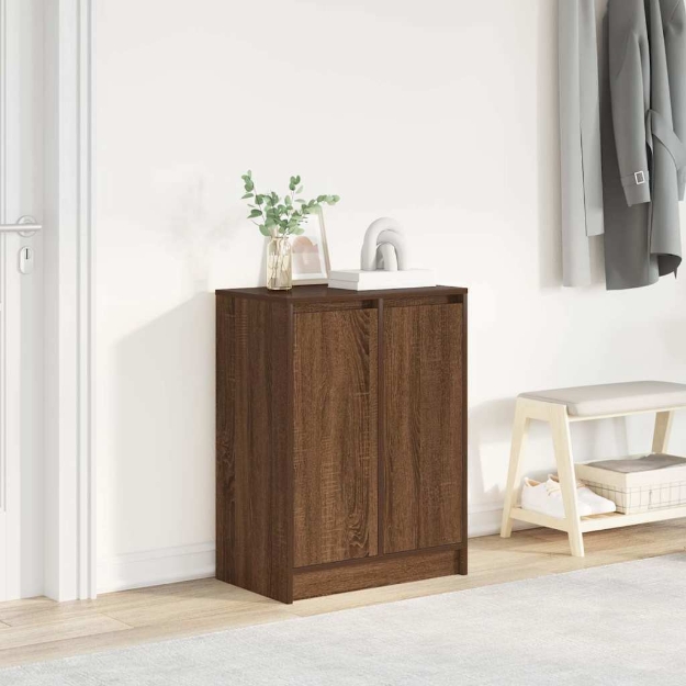 Scarpiera Rovere Marrone 57x34x76 cm in Legno Multistrato
