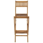 Sgabelli da Bar da Esterno Pieghevoli 2 pz in Massello di Teak