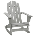Sedia a Dondolo da Giardino in Legno Grigio