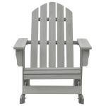 Sedia a Dondolo da Giardino in Legno Grigio