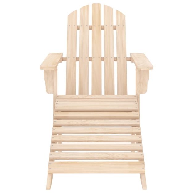 Sedia Giardino Adirondack con Ottomana Massello di Abete