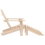 Sedia Giardino Adirondack con Ottomana Massello di Abete