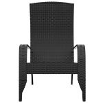 Sedia Adirondack da Giardino Nera in Polyrattan