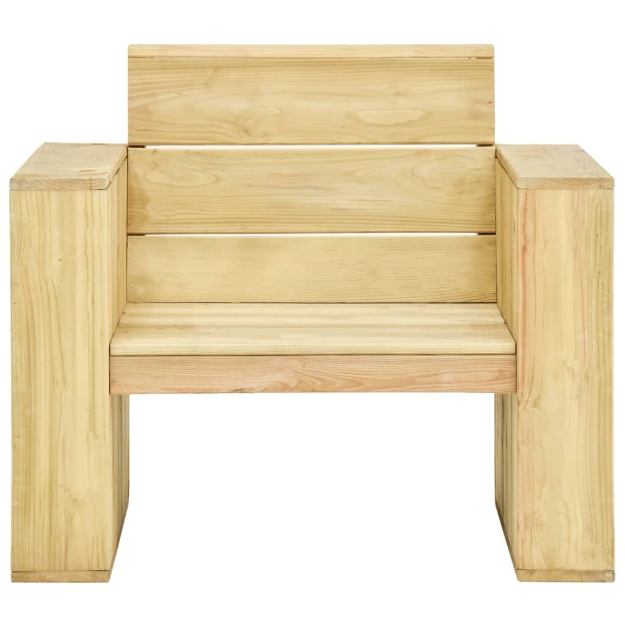 Sedia da Giardino 89x76x76 cm in Legno di Pino Impregnato