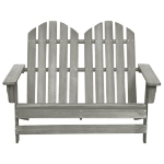 Sedia da Giardino Adirondack a 2 Posti in Legno di Abete Grigia