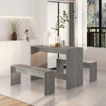Set da Pranzo 3 pz Grigio Sonoma in Truciolato