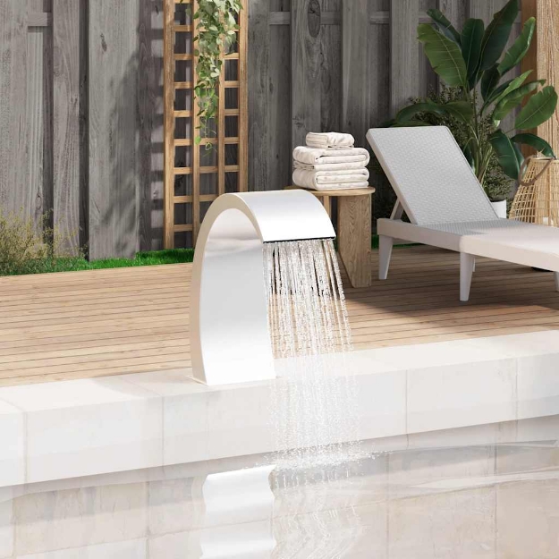 Fontana per Piscina 22x60x70 cm in Acciaio Inox 304